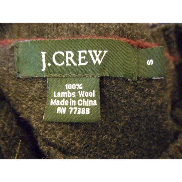 Size S J. Crew Charcoal Grey unisex 100% Lambswool Crewneck Sweater - Picture 2 of 3